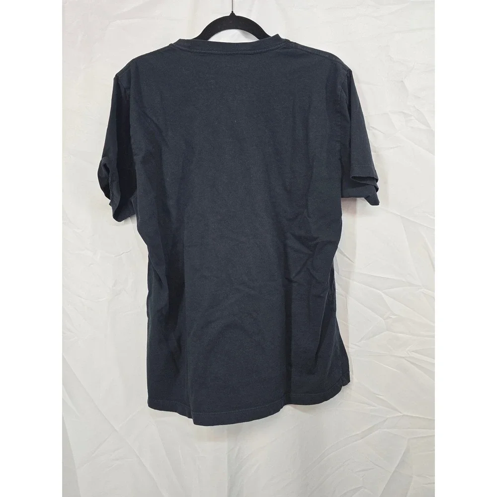 True Religion‎ Mens RLGN Logo Graphic T-Shirt Black Gold Size Large Short Sleeve
